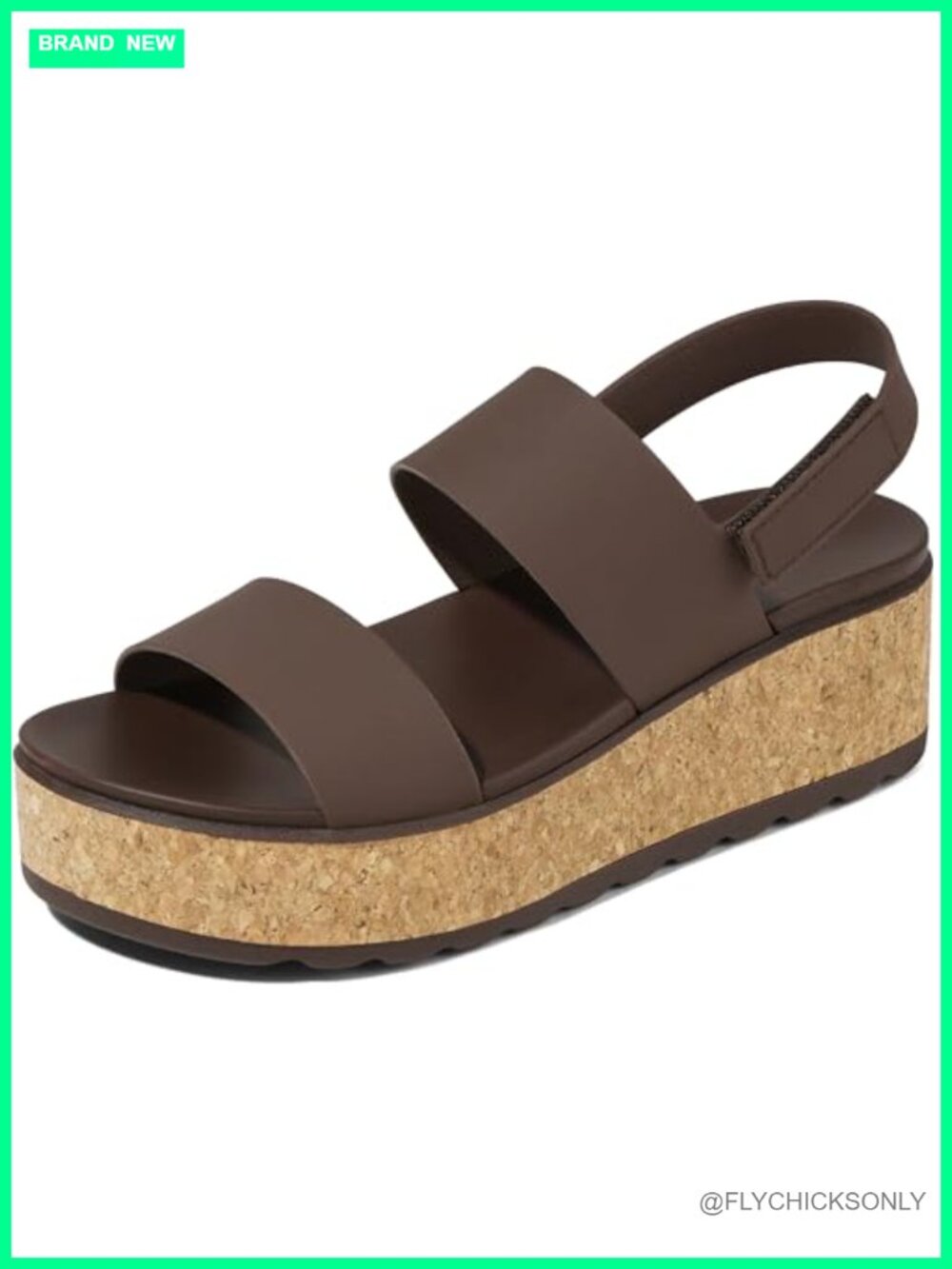 Women's Platform Wedge Cork Sandals Chunky Lug Sole Lightweight Comfortable
